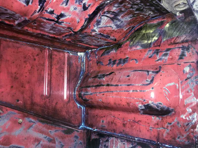 wheel arches prepped and bare metal neutralised