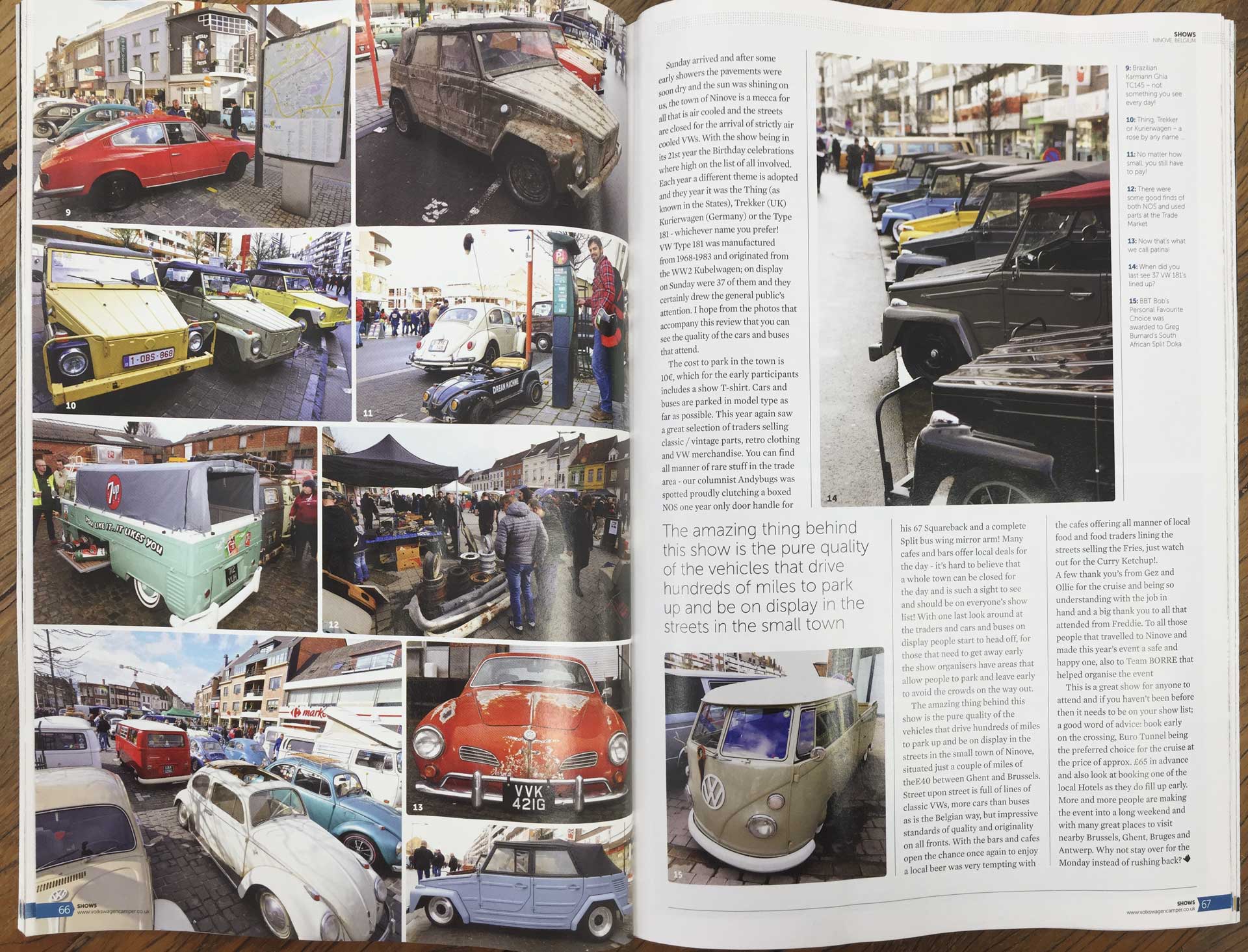 a Ninove 2018 article in the Volkswagen and Camper magazine